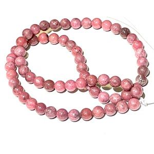 15.5” Strand of 6mm Rhodochrosite Beads